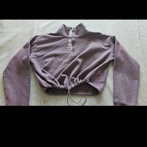 Calvin Klein Mauve Cropped Sweatshirt